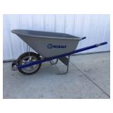 Kobalt flat free tire wheelbarrow metal tub