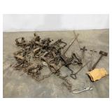 Traps stakes hog rings and pliers