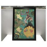 Mixed media artwork 27ï¿½ x 39ï¿½