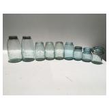 Blue canning jars