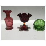 3 pieces of Fenton glassware
