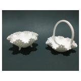 Fenton milk glass Hobnail glassware
