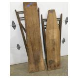 Two vintage wood ironing boards
