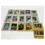 Baseball cards, 16 cards