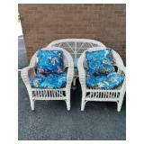 3 Pc Wicker Set ~ Settee, 2 Chairs 3 Pc Wicker Set ~ Settee, 2 Chairs
