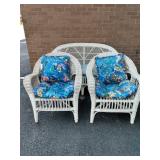 3 Pc Wicker Set ~ Settee, 2 Chairs