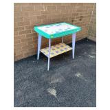 Paint Decorated Table 23.5"Hx25"Wx15"D