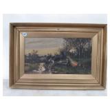 Oil on Canvas Wooded Scene Signed Oil on Canvas Wooded Scene Signed