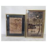 (2) Wood Mosaic Art Framed (2) Wood Mosaic Art Framed