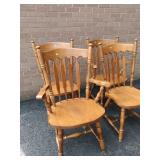 (4) Maple Dinette Chair Stamped "SK"