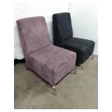 (2) Mod designer side chairs w/chrome legs (2) Mod designer side chairs w/chrome legs