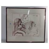 Etching, Signed & Numbered Image 19"x22" Etching, Signed & Numbered Image 19"x22"