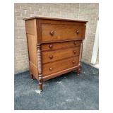 Antique Empire Tall Chest 50.5"Hx46"Wx22"D