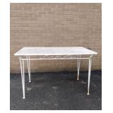 Wrought Iron Patio Table 29.5"Hx48"Wx30"D Wrought Iron Patio Table 29.5"Hx48"Wx30"D