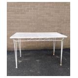 Wrought Iron Patio Table 29.5"Hx48"Wx30"D