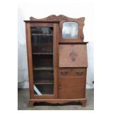Larkin Side by Side Desk, Glass Broken, Larkin Side by Side Desk, Glass Broken,