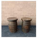 PR Strapped Barrel Stools 18.5"H PR Strapped Barrel Stools 18.5"H