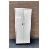 Metal Storage Cabinet, some dings 63"H Metal Storage Cabinet, some dings 63"H