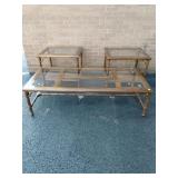 Lane Reeded Leg Coffee & End Tables w/Beveled Lane Reeded Leg Coffee & End Tables w/Beveled