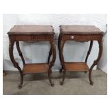 Pr. French Prov. Style Side tables,