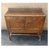 Oak Deco Server, back splash loose, scratches Oak Deco Server, back splash loose, scratches