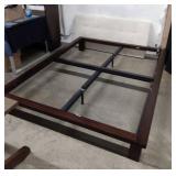 Rosewood Platform Queen Bed w/suede headboard Rosewood Platform Queen Bed w/suede headboard