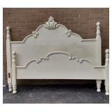 White King Size Carved Head & Foot Board White King Size Carved Head & Foot Board