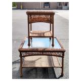 Wicker & Glass Top Coffee & End Stand Wicker & Glass Top Coffee & End Stand