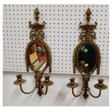 Pr. mirrored wall sconces