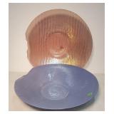 2 Mesoline art glass bowls
