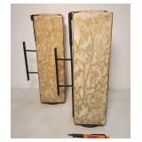 Pr. pottery & iron wall candle sconces
