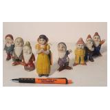 Snow White & Seven Dwarfs porcelain figurines