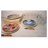 Grouping of collector plates & stemware