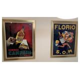 2 framed Fremch advert. prints