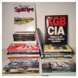 Lot of military, WWII, and aircraft books & DVDs