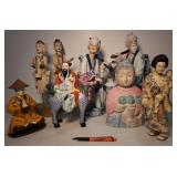 Lot of 8 Asian figures