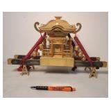 Mini. gold tone Chinese bridal wedding sedan chair