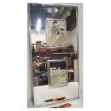 Mirror w/ 2 mounted Japanese prints