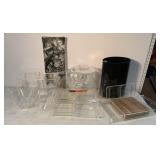 Lucite servingware & lot