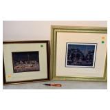 2 framed Michel Delacroix prints