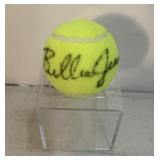 Billie Jean King autographed tennis ball