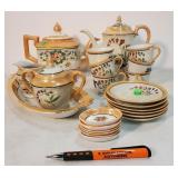 Japanese tea set & lot