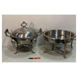 2 commercial round chafing dishes