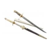 Two WWII Japanese Daggers Two WWII Japanese Daggers