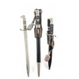 Three German WWII Parade Bayonets Three German WWII Parade Bayonets