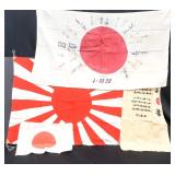 Four Japanese WWII Flags Four Japanese WWII Flags