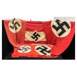 Five Third Reich WWII German Flags Five Third Reich WWII German Flags