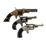 Antique Revolvers 3 Pcs Lot Revolver