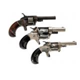 Antique Revolvers 3 Pcs Lot Revolver