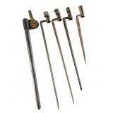 Socket Spike Bayonets 4 Pcs Blades